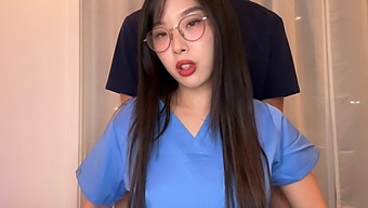 Exclusive Medical Scene With Young Asian Intern And Doctor