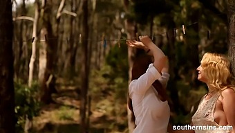 Australian Lesbians Embrace Nature'S Touch