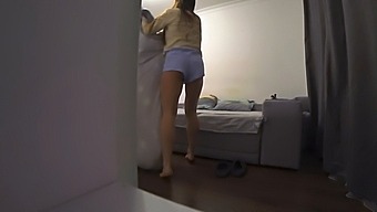 Cheating Wife Gets Caught On Camera By Her Husband While Having Sex On The Couch