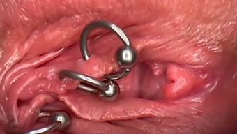 Upclose And Personal With My Pierced Clit And Wet Pussy