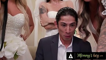 Milf Bride Punishes Wedding Planner With Intense Reverse Gangbang