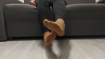 Monika Nylon'S Evening Routine: Unveiling Her Bare Legs In Sheer Nylons