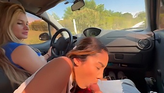 Two Girls Seduce Me With A Ride And Give Me A Deepthroat Blowjob Until I Cum