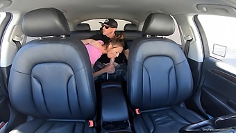 Pov Video Of A Blonde Passenger Getting Creampied By A Well-Endowed Driver