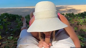 Russian Blonde'S First Experience With Public Sex On The Beach