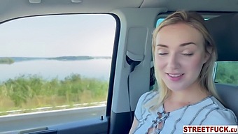 Blonde Babe Oxana Gets A Ride And A Big Cock In Hd