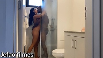 A Woman Goes On A Journey, Her Partner Joins Her For A Bath Time Romp