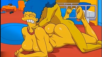 Marge, The Naughty Housewife, Moans In Ecstasy As She Gets Filled With Hot Cum In Her Tight Ass