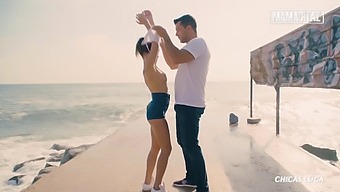Sandra Wellness Enjoys Wild Beach Sex With A Well-Endowed Admirer In This Mamacitaz Scene