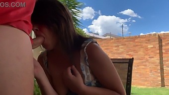 A Wife Joins Us Outdoors For A Surprise Oral Pleasure Session