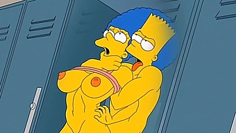 Marge, The Housewife, Experiences Intense Pleasure As She Is Filled With Hot Sperm In All Her Holes / Animated / Hentai