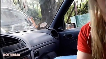A Plump Blonde Gets A Blowjob From A Stranger