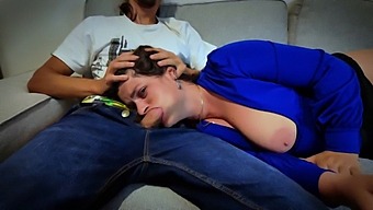 Clothed Stepmom Gets Her Mouth Thoroughly Fucked By Stepson!